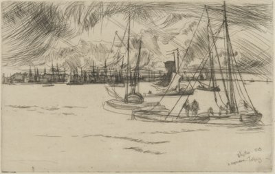 Amsterdam vom Tolhuis, 1863 von James Abbott McNeill Whistler